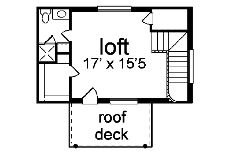 Architectural House Design - Floor Plan - Upper Floor for Adobe / Southwestern House Plan #84-649 - 3 bed, 4 bath