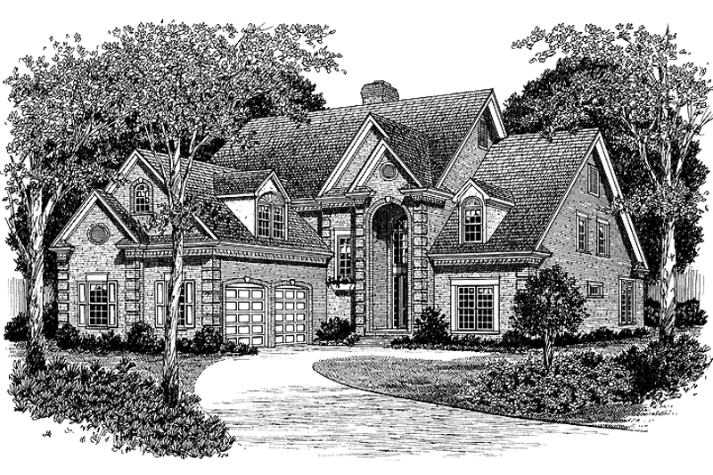 Architectural House Design - Exterior - Front Elevation 3 for Traditional House Plan #453-120 - 4 bed, 3.5 bath