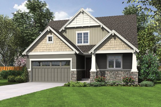 Exterior - Front Elevation 3 for Craftsman House Plan #48-900 - 4 bed, 2.5 bath