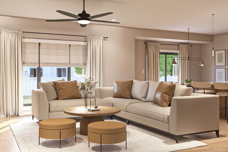 House Design - Interior - Family Room for Modern House Plan #455-357 - 3 bed, 2 bath