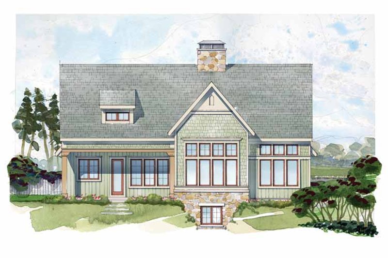 House Plan Design - Exterior - Rear Elevation 1 for Craftsman House Plan #928-230 - 3 bed, 4 bath