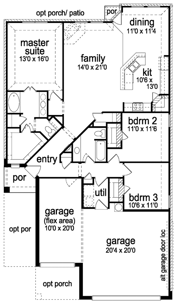 Home Plan - Traditional Floor Plan - Main Floor Plan #84-685