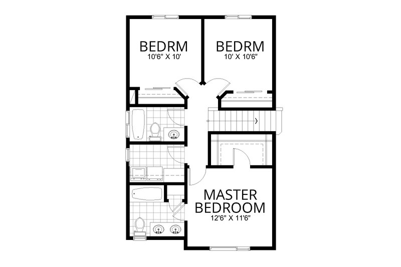 Dream House Plan - Floor Plan - Upper Floor for Contemporary House Plan #112-187 - 3 bed, 2.5 bath