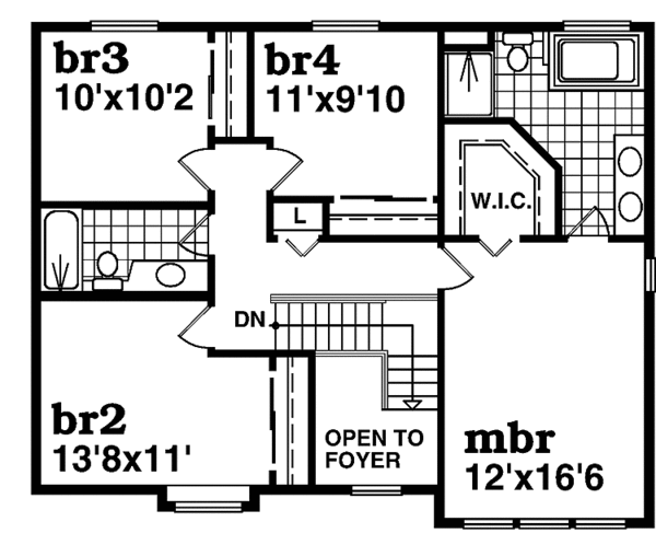 Dream House Plan - Craftsman Floor Plan - Upper Floor Plan #47-911