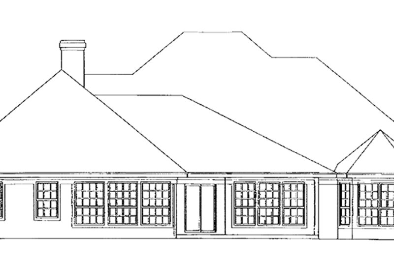 Architectural House Design - Exterior - Rear Elevation 1 for Colonial House Plan #472-171 - 3 bed, 2.5 bath