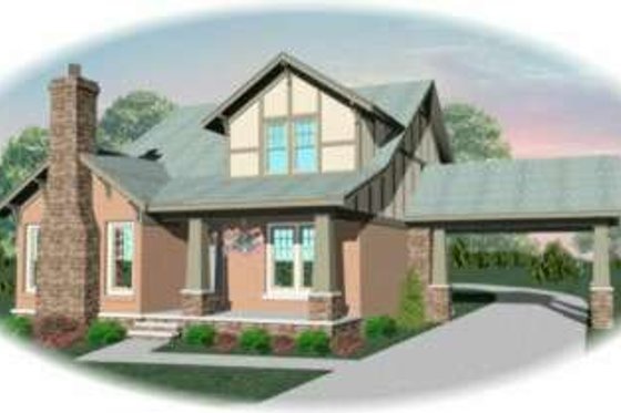 Exterior - Front Elevation for Craftsman House Plan #81-416 - 3 bed, 2.5 bath