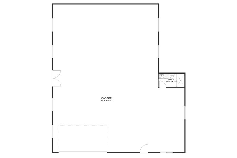 Architectural House Design - Floor Plan - Main Floor for Traditional House Plan #1060-79, 1 bath