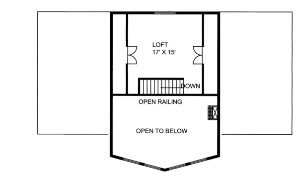 Contemporary Floor Plan - Upper Floor Plan #117-803