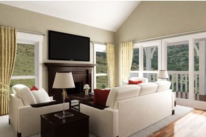 Interior - Family Room for Craftsman House Plan #45-591 - 3 bed, 3 bath