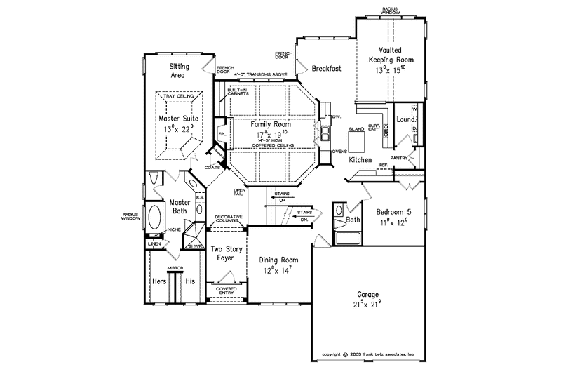 Home Plan - Floor Plan - Main Floor for Country House Plan #927-918 - 5 bed, 4 bath