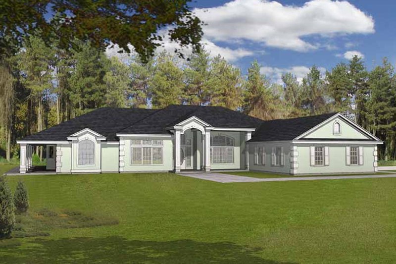 House Design - Country Exterior - Front Elevation Plan #1037-20