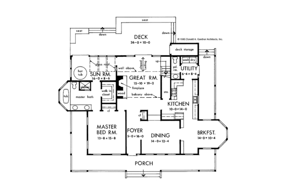 Floor Plan - Main Floor for Country House Plan #929-80 - 3 bed, 2.5 bath