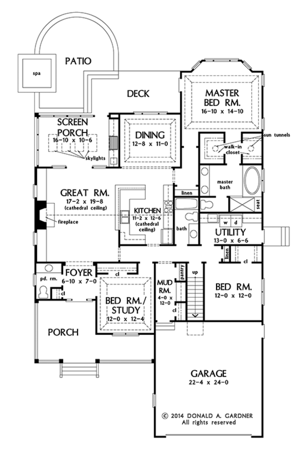 Ranch Floor Plan - Main Floor Plan #929-991