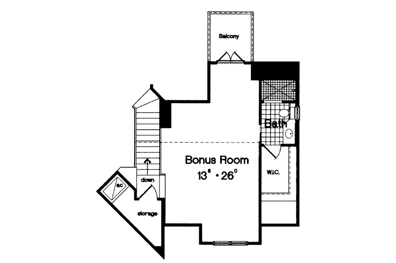 Dream House Plan - Floor Plan - Upper Floor for Victorian House Plan #417-658 - 3 bed, 2 bath