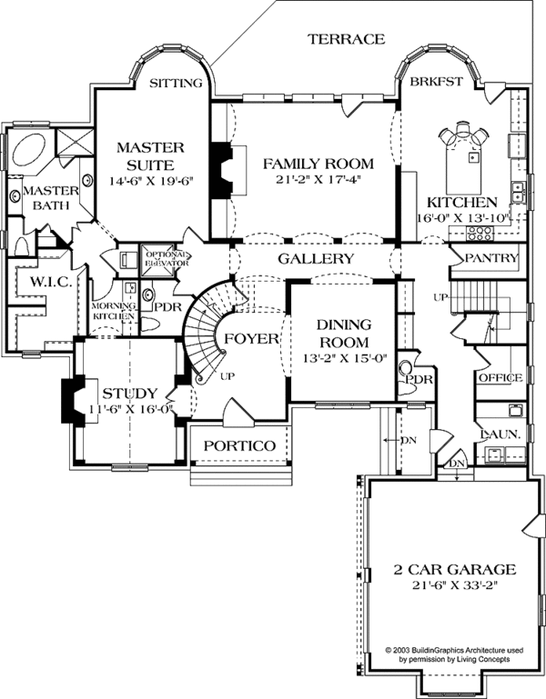 House Plan Design - European Floor Plan - Main Floor Plan #453-579