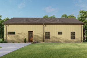 Exterior - Rear Elevation for Barndominium House Plan #1092-44 - 3 bed, 2.5 bath