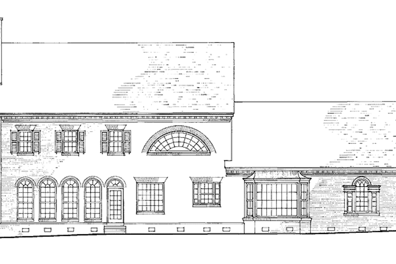 Home Plan - Exterior - Rear Elevation for Classical House Plan #137-316 - 4 bed, 4.5 bath