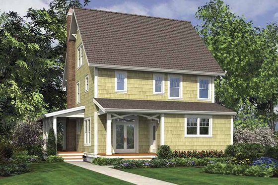 Exterior - Rear Elevation for Country House Plan #48-874 - 3 bed, 3.5 bath