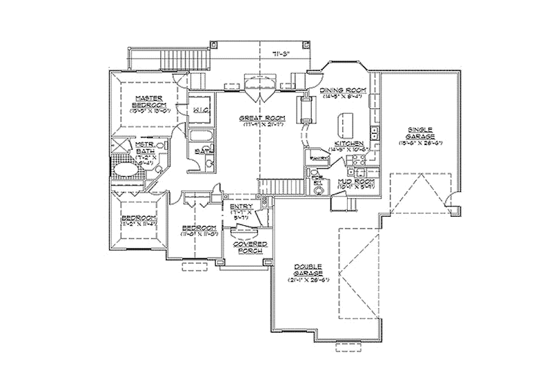 Home Plan - Floor Plan - Main Floor for Craftsman House Plan #945-63 - 3 bed, 2.5 bath