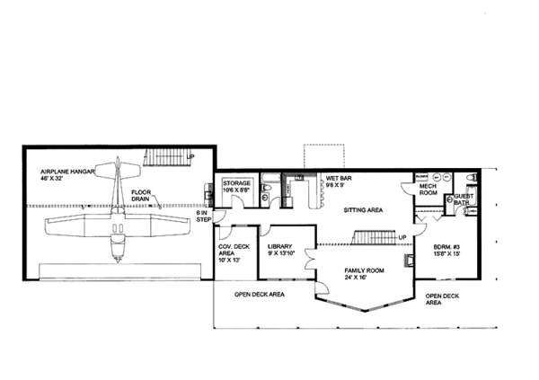 Home Plan - Mediterranean Floor Plan - Lower Floor Plan #117-810