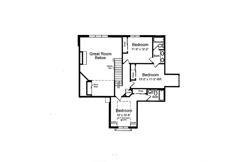 Dream House Plan - Floor Plan - Upper Floor for Country House Plan #46-806 - 4 bed, 3.5 bath