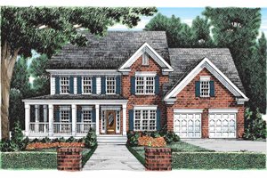 Country Exterior - Front Elevation Plan #927-80