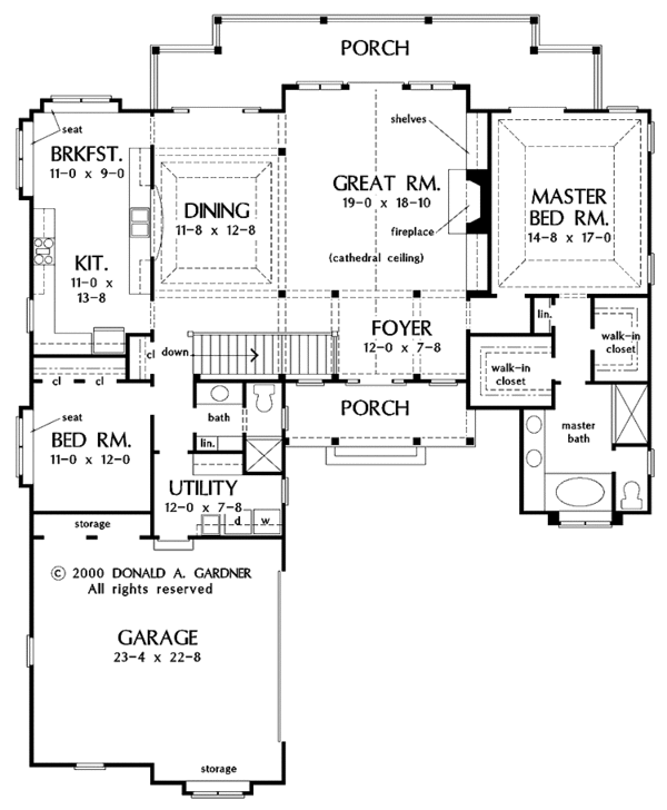 House Plan Design - Country Floor Plan - Main Floor Plan #929-563
