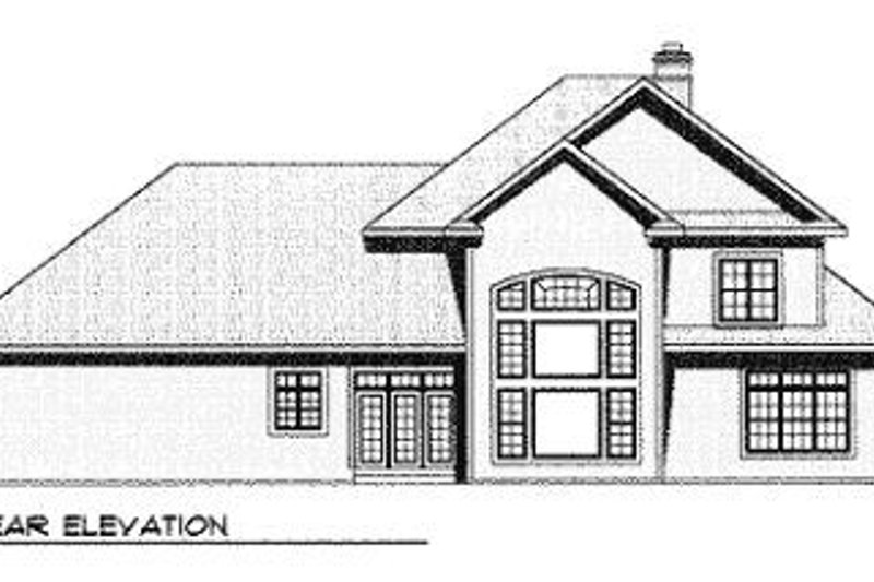 Dream House Plan - Exterior - Rear Elevation for Traditional House Plan #70-506 - 4 bed, 3.5 bath