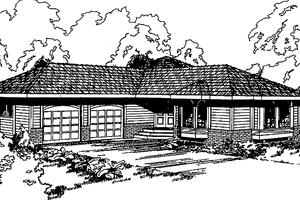Contemporary Exterior - Front Elevation Plan #60-698