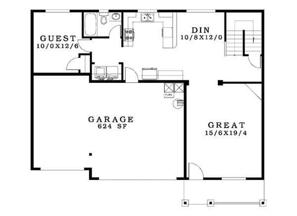 Architectural House Design - Craftsman Floor Plan - Main Floor Plan #943-27