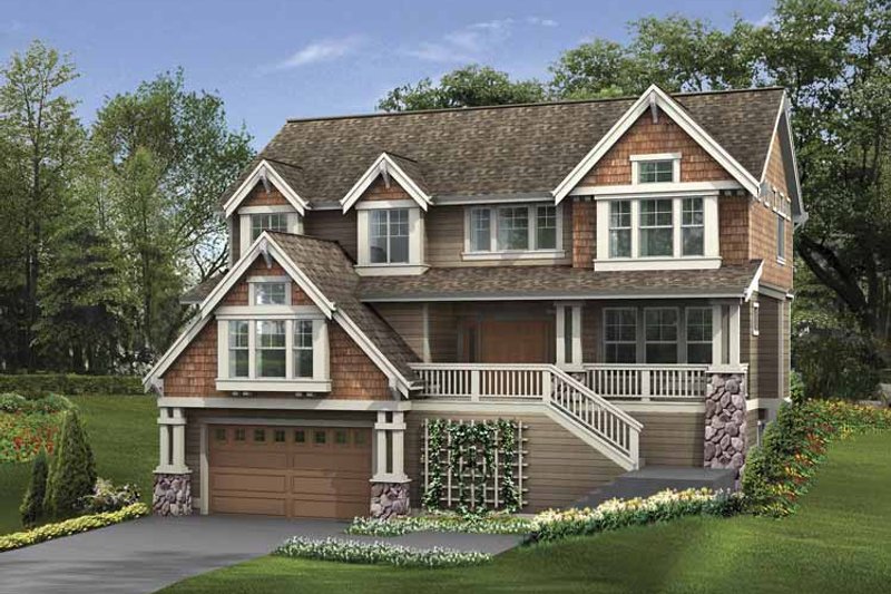 Dream House Plan - Craftsman Exterior - Front Elevation Plan #132-400