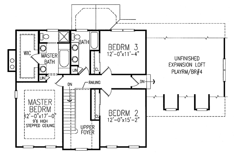 Home Plan - Floor Plan - Upper Floor for Victorian House Plan #456-87 - 3 bed, 2.5 bath