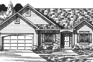 Dream House Plan - Ranch Exterior - Front Elevation Plan #1001-46