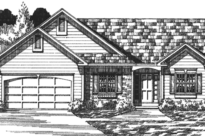 Home Plan - Ranch Exterior - Front Elevation Plan #1001-46