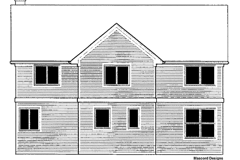 Architectural House Design - Exterior - Rear Elevation for Contemporary House Plan #48-731 - 3 bed, 2.5 bath