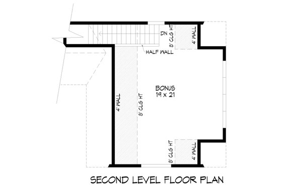 Floor Plan - Upper Floor for Country House Plan #932-756 - 2 bed, 2 bath