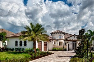 Exterior - Front Elevation 3 for Mediterranean House Plan #930-444 - 3 bed, 3.5 bath