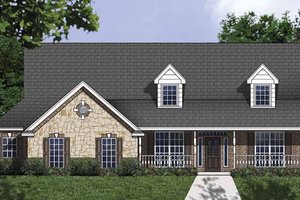 Home Plan - Exterior - Front Elevation for Country House Plan #62-154 - 4 bed, 2 bath