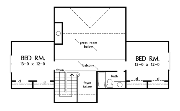 Architectural House Design - Craftsman Floor Plan - Upper Floor Plan #929-439