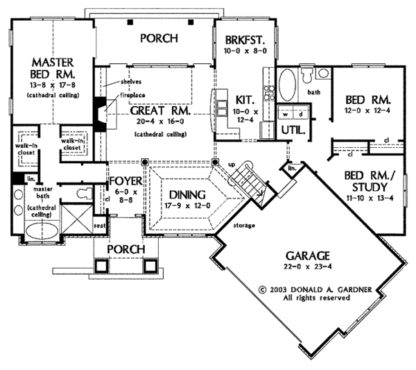 Country Floor Plan - Main Floor Plan #929-541