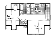 Cottage Style House Plan - 1 Beds 1 Baths 1468 Sq/Ft Plan #47-514 