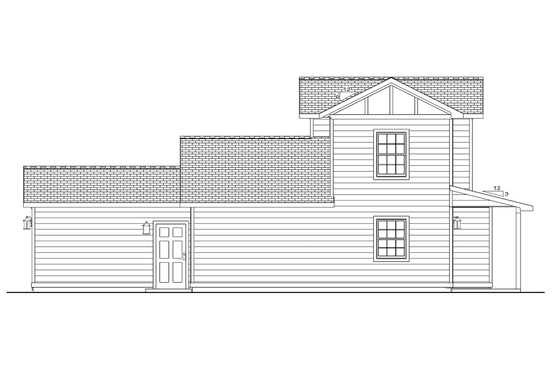 Exterior - Other Elevation 2 for Contemporary House Plan #1099-16 - 2 bed, 2 bath