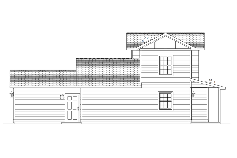 House Design - Exterior - Other Elevation 2 for Contemporary House Plan #1099-16 - 2 bed, 2 bath