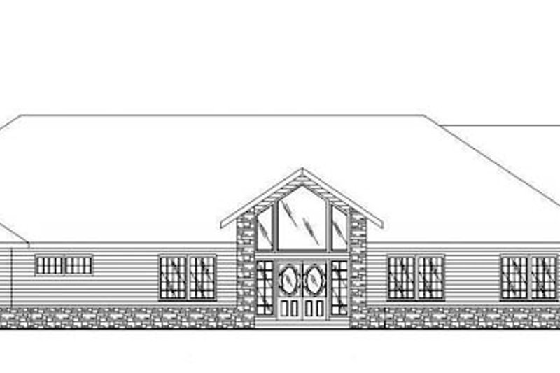 Home Plan - Exterior - Front Elevation 3 for Ranch House Plan #117-866 - 3 bed, 3.5 bath
