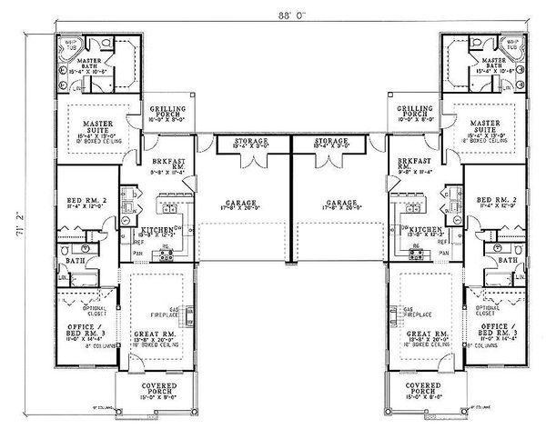 Home Plan - Traditional Floor Plan - Main Floor Plan #17-1069