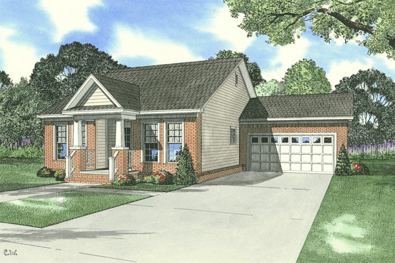 House Plan Design - Southern Exterior - Front Elevation Plan #17-2215