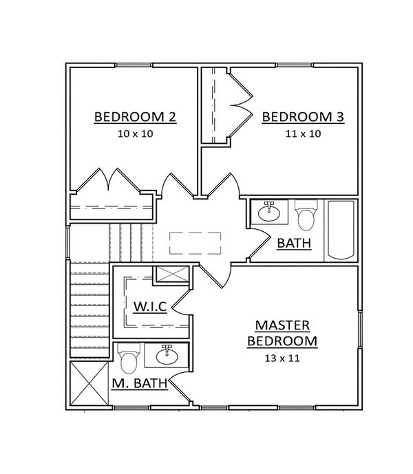 Home Plan - Craftsman Floor Plan - Upper Floor Plan #936-20