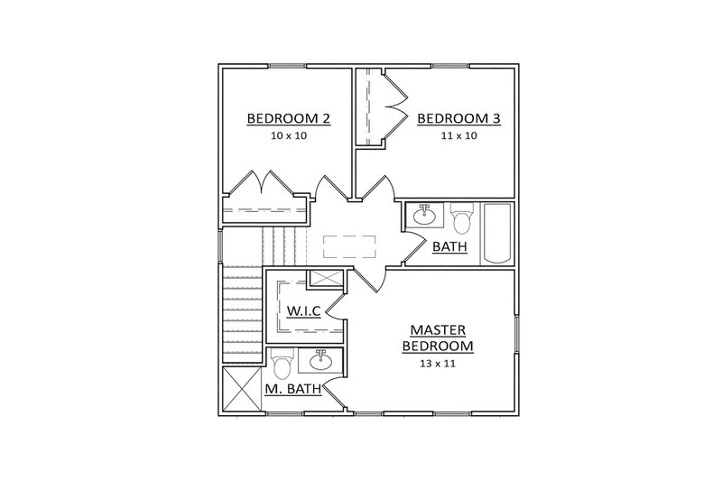 Architectural House Design - Floor Plan - Upper Floor for Craftsman House Plan #936-20 - 3 bed, 2.5 bath