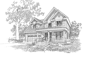 Country Exterior - Front Elevation Plan #929-524