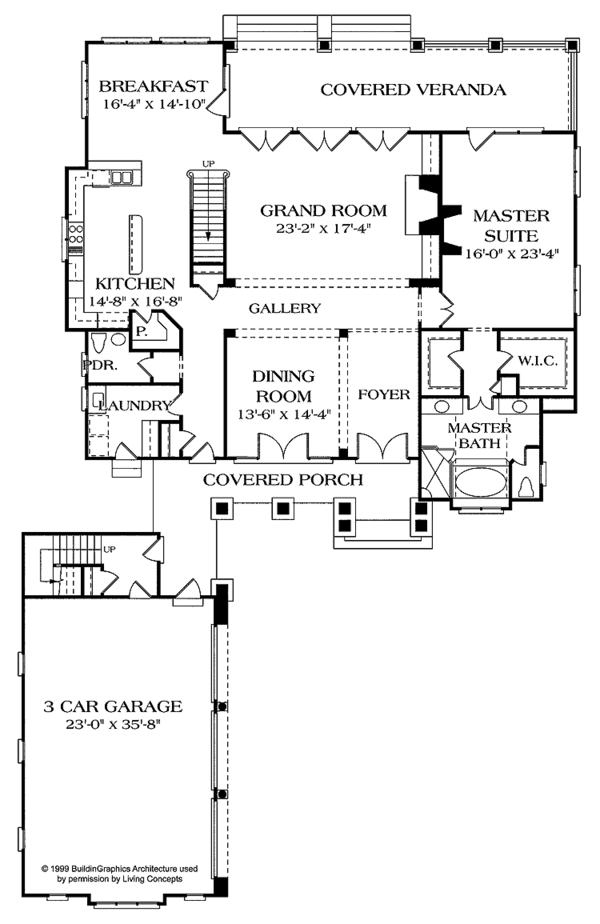 House Plan Design - Craftsman Floor Plan - Main Floor Plan #453-314